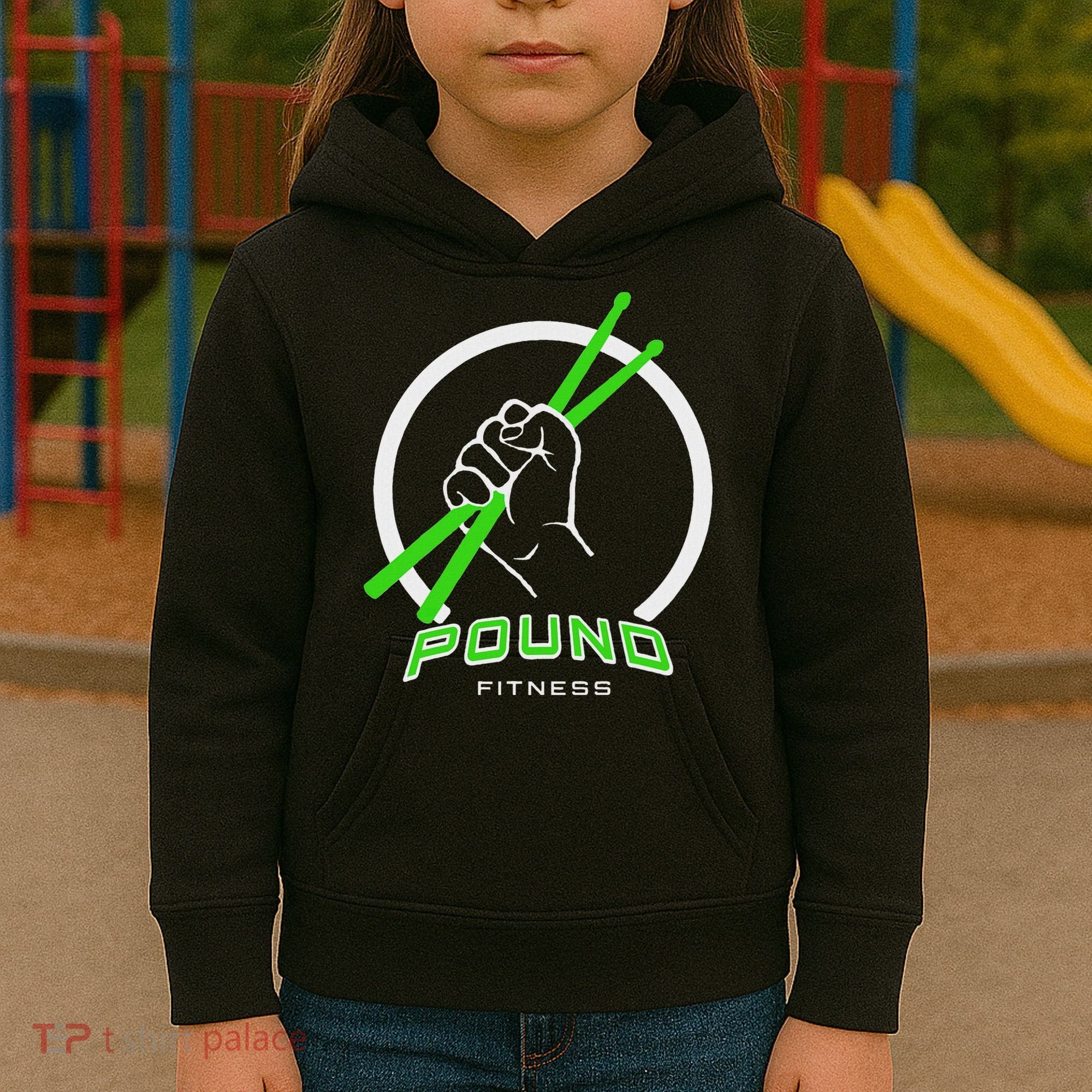 Pound Fitness With Drumsticks Graphic Kids Hoodie