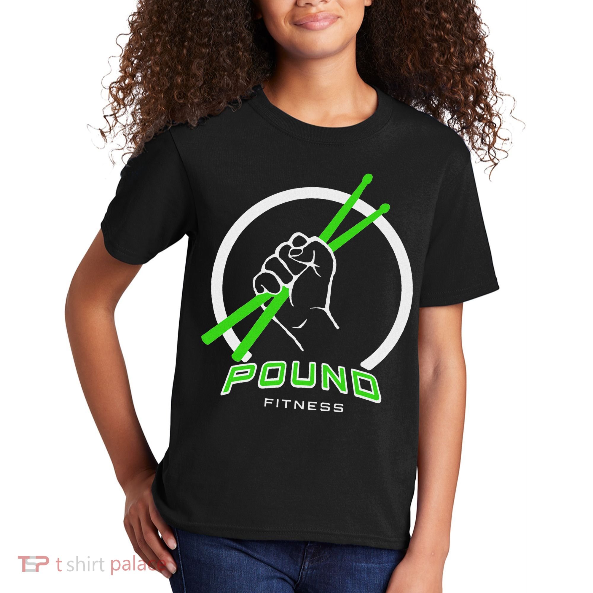 Pound Fitness With Drumsticks Graphic Kids T-Shirt
