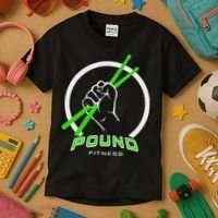 Pound Fitness With Drumsticks Graphic Kids T-Shirt thumb 3