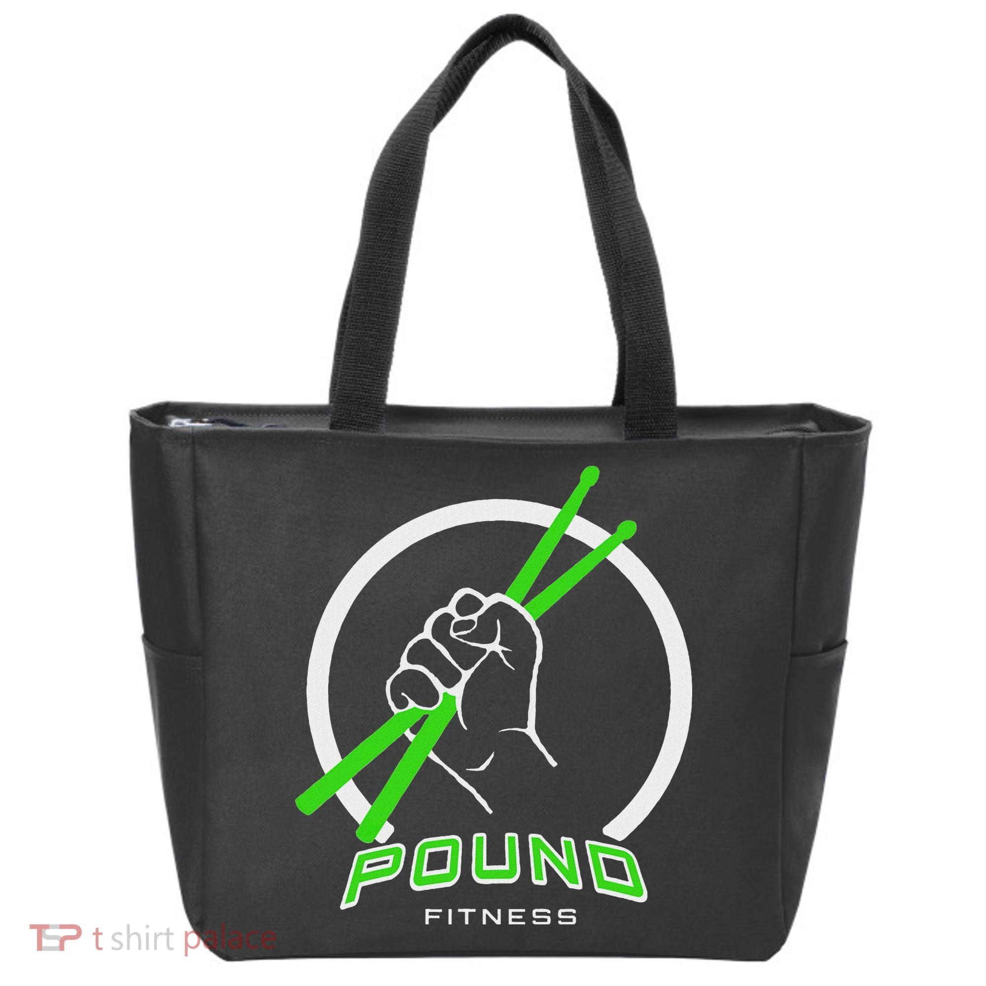 Pound Fitness With Drumsticks Graphic Tote Bag