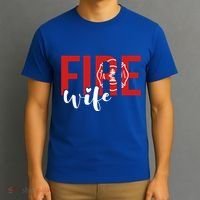 Proud Fire Wife Of Firefighter Wife Fire Wife Cool Gift T-Shirt thumb 3