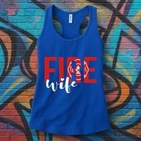Proud Fire Wife Of Firefighter Wife Fire Wife Cool Gift Women's Tank Top thumb 3