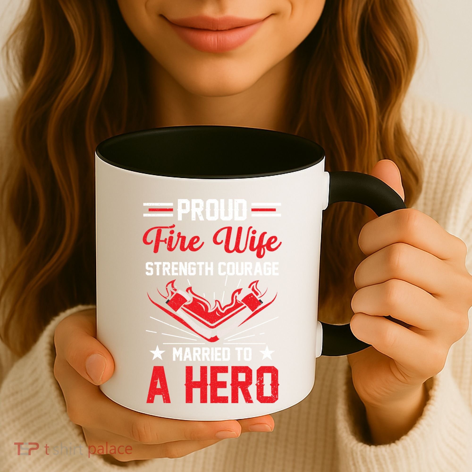 Proud Fire Wife Married To A Hero Firefighter Fire Chief Gift Coffee Mug