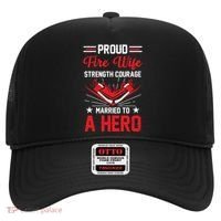 Proud Fire Wife Married To A Hero Firefighter Fire Chief Gift Hat thumb 0