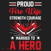 Proud Fire Wife Married To A Hero Firefighter Fire Chief Gift Golf Towel thumb 3