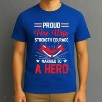 Proud Fire Wife Married To A Hero Firefighter Fire Chief Gift T-Shirt thumb 3