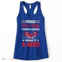 Proud Fire Wife Married To A Hero Firefighter Fire Chief Gift Women's Tank Top thumb 0