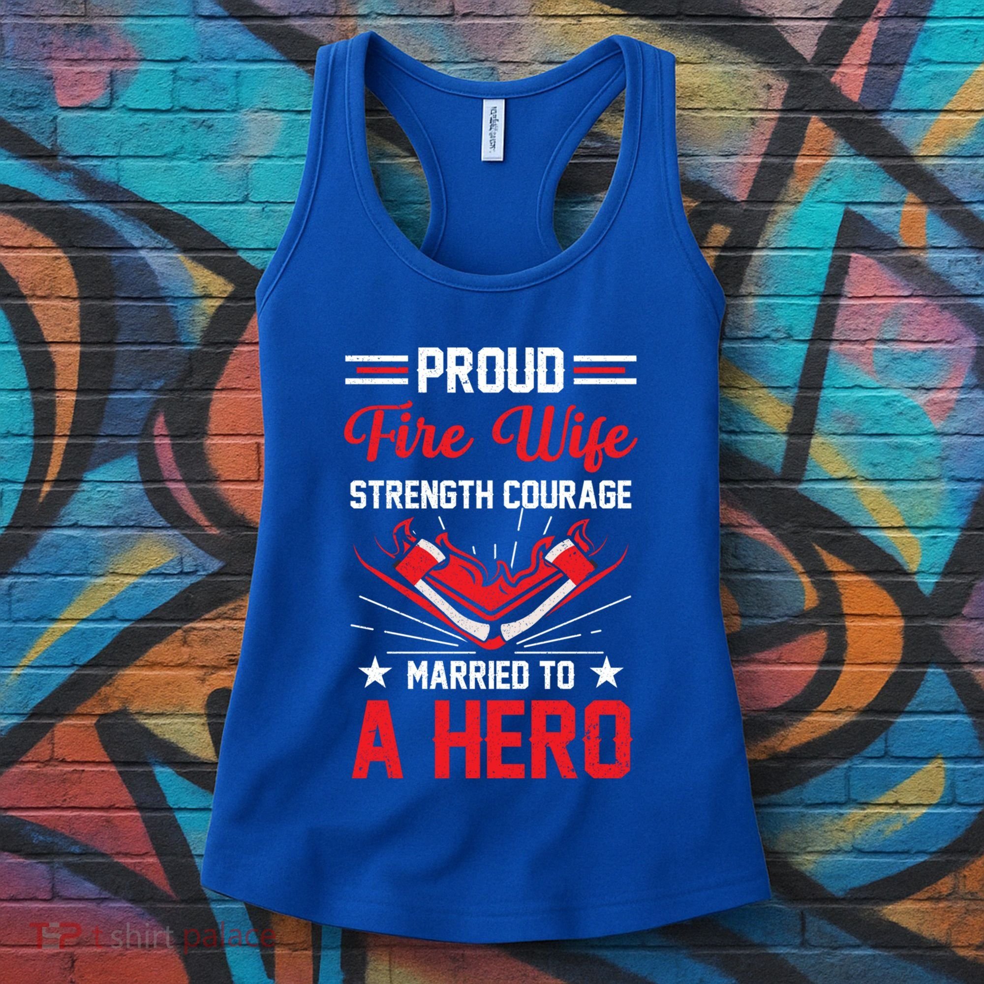 Proud Fire Wife Married To A Hero Firefighter Fire Chief Gift Women's Tank Top