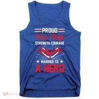 Proud Fire Wife Married To A Hero Firefighter Fire Chief Gift Tank Top thumb 0
