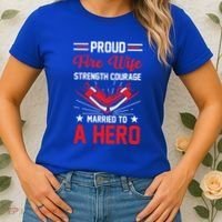 Proud Fire Wife Married To A Hero Firefighter Fire Chief Gift Women's T-Shirt thumb 2