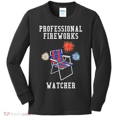 Professional Fireworks Watcher Kids Long Sleeve Shirt