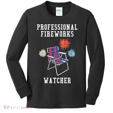Professional Fireworks Watcher Kids Long Sleeve Shirt
