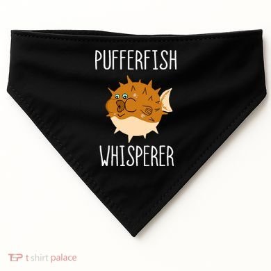 Puffer Fish Whisperer Buffer Fish Whisperer Ocean Fugo Fish USA-Made Doggie Bandana