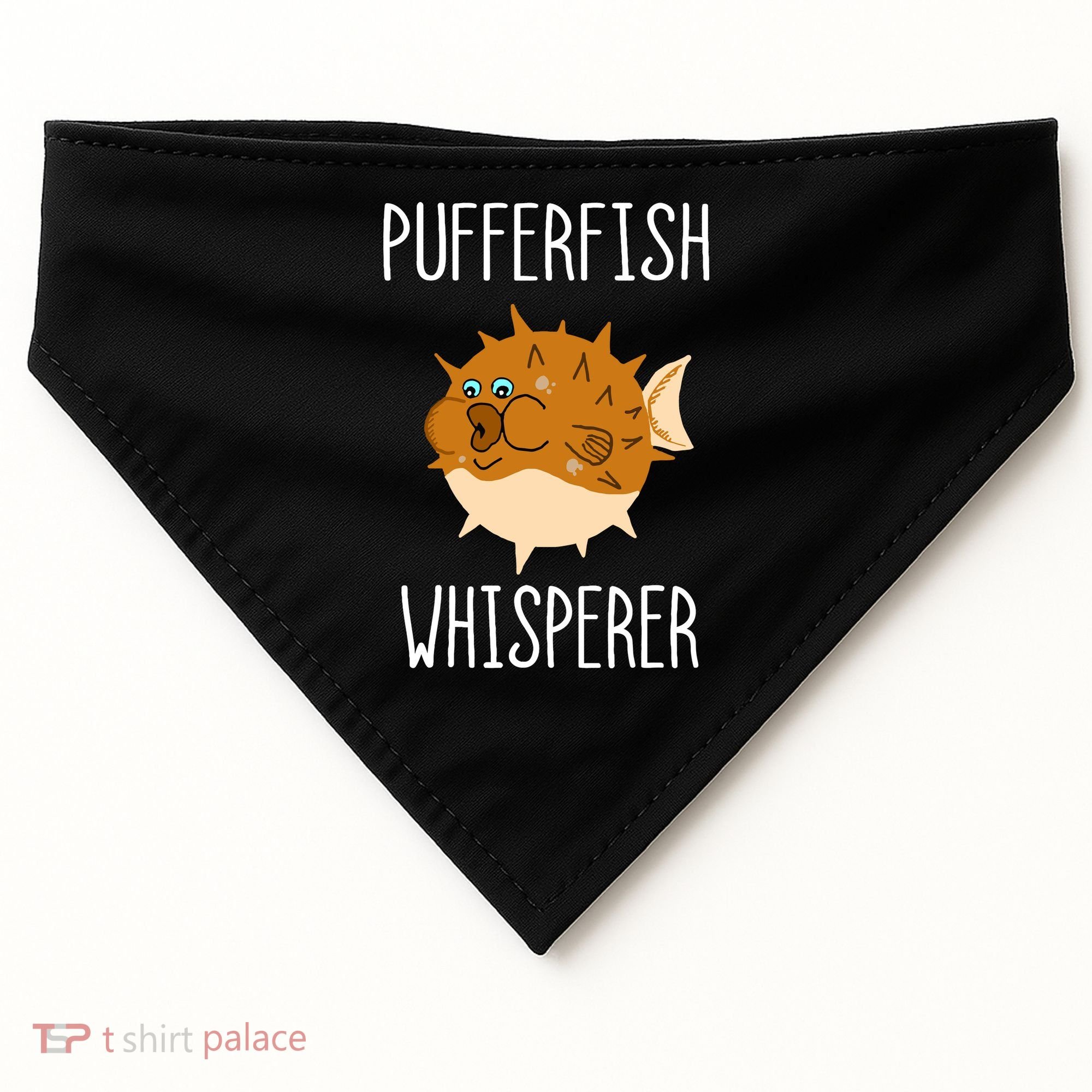 Puffer Fish Whisperer Buffer Fish Whisperer Ocean Fugo Fish USA-Made Doggie Bandana