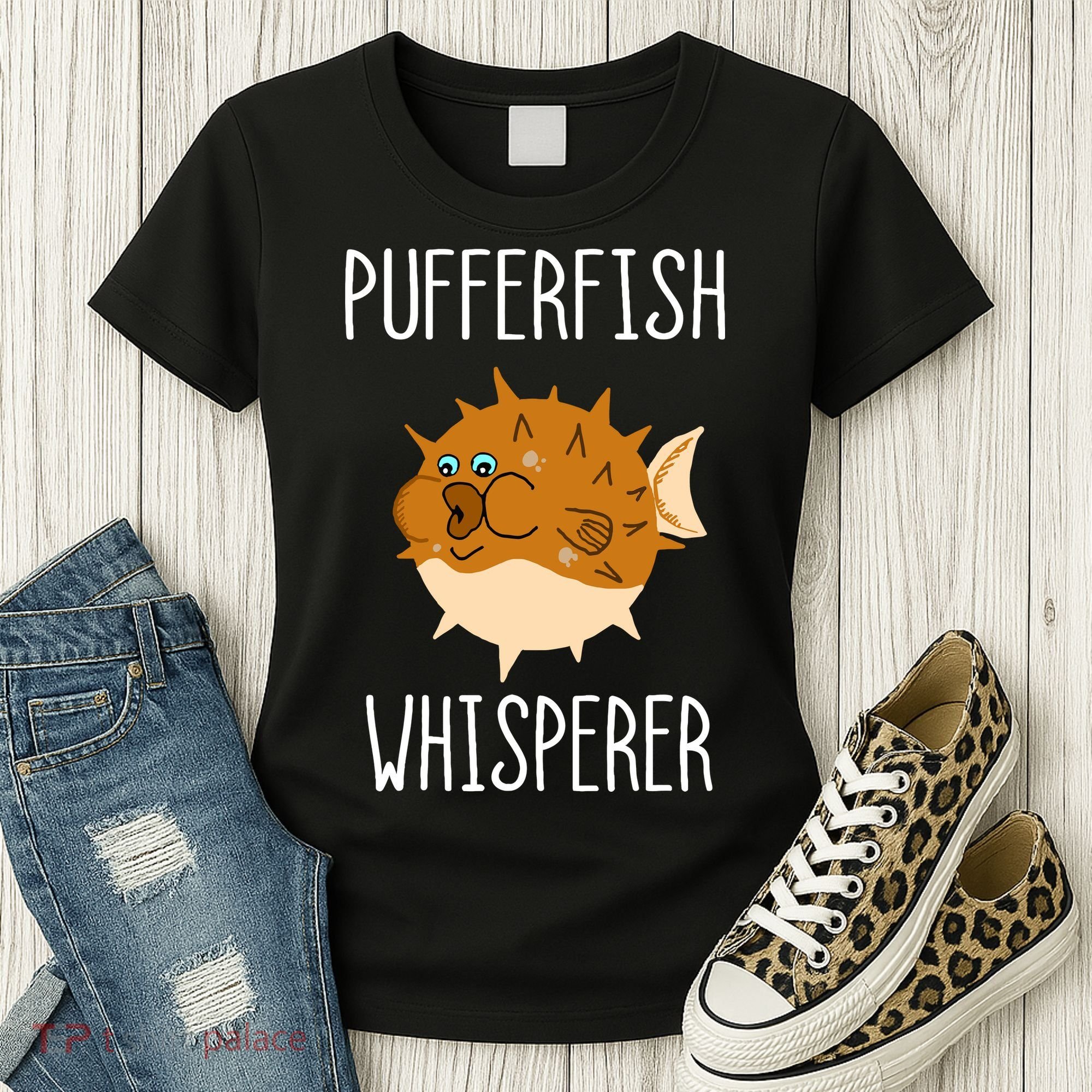 Puffer Fish Whisperer Buffer Fish Whisperer Ocean Fugo Fish Women's T-Shirt
