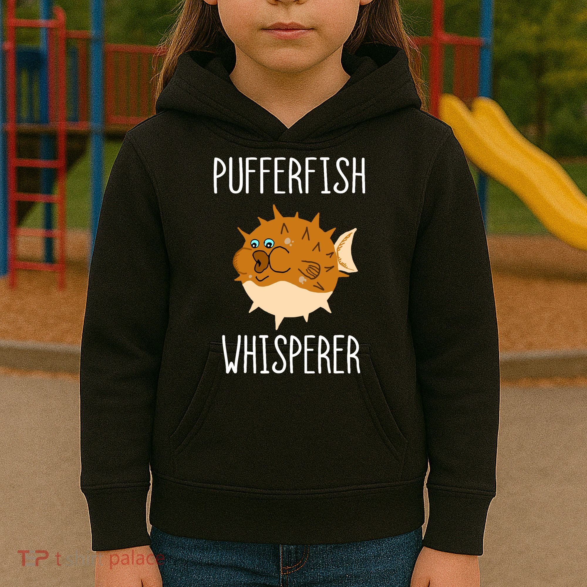 Puffer Fish Whisperer Buffer Fish Whisperer Ocean Fugo Fish Kids Hoodie