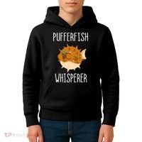 Puffer Fish Whisperer Buffer Fish Whisperer Ocean Fugo Fish Kids Hoodie thumb 4
