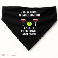 Pickleball Funny Wine USA-Made Doggie Bandana thumb 0
