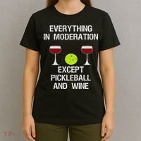 Pickleball Funny Wine T-Shirt thumb 4