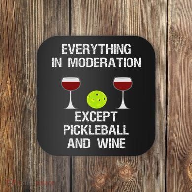 Pickleball Funny Wine Coaster