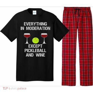 Pickleball Funny Wine Pajama Set