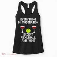 Pickleball Funny Wine Women's Tank Top thumb 0