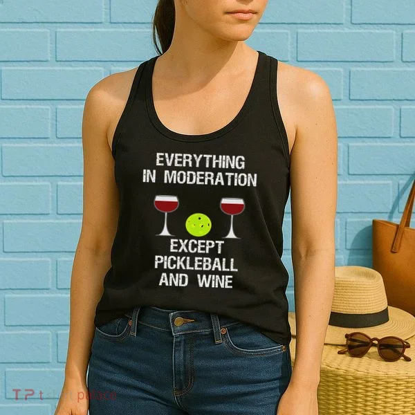 Pickleball Funny Wine Women's Tank Top