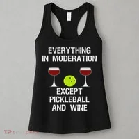 Pickleball Funny Wine Women's Tank Top thumb 3