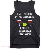 Pickleball Funny Wine Tank Top thumb 0