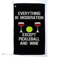 Pickleball Funny Wine Golf Towel thumb 0