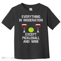 Pickleball Funny Wine Toddler T-Shirt thumb 0