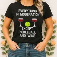 Pickleball Funny Wine Women's T-Shirt thumb 2