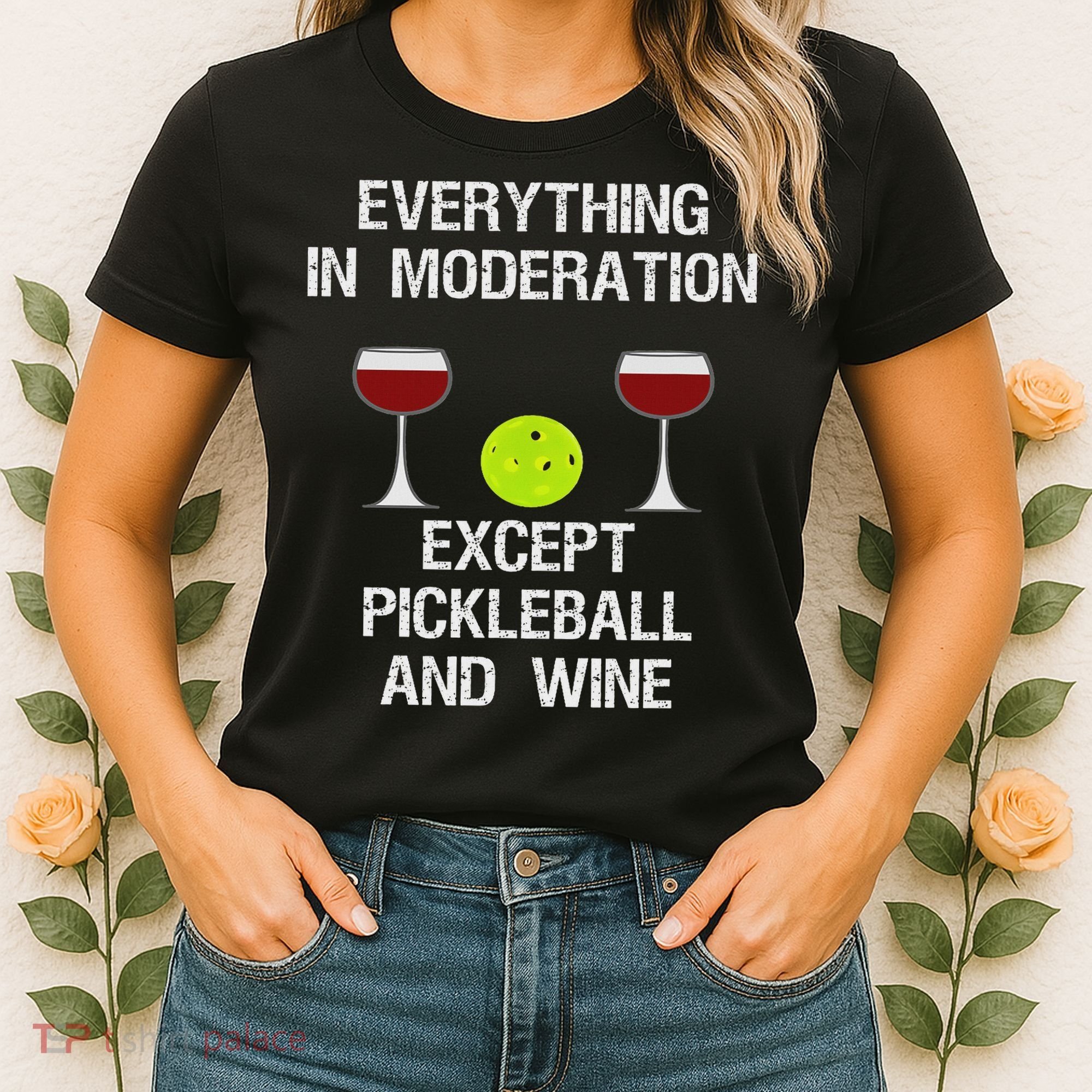 Pickleball Funny Wine Women's T-Shirt