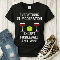 Pickleball Funny Wine Women's T-Shirt thumb 3