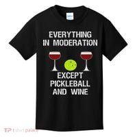 Pickleball Funny Wine Kids T-Shirt thumb 0