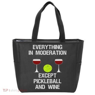 Pickleball Funny Wine Tote Bag