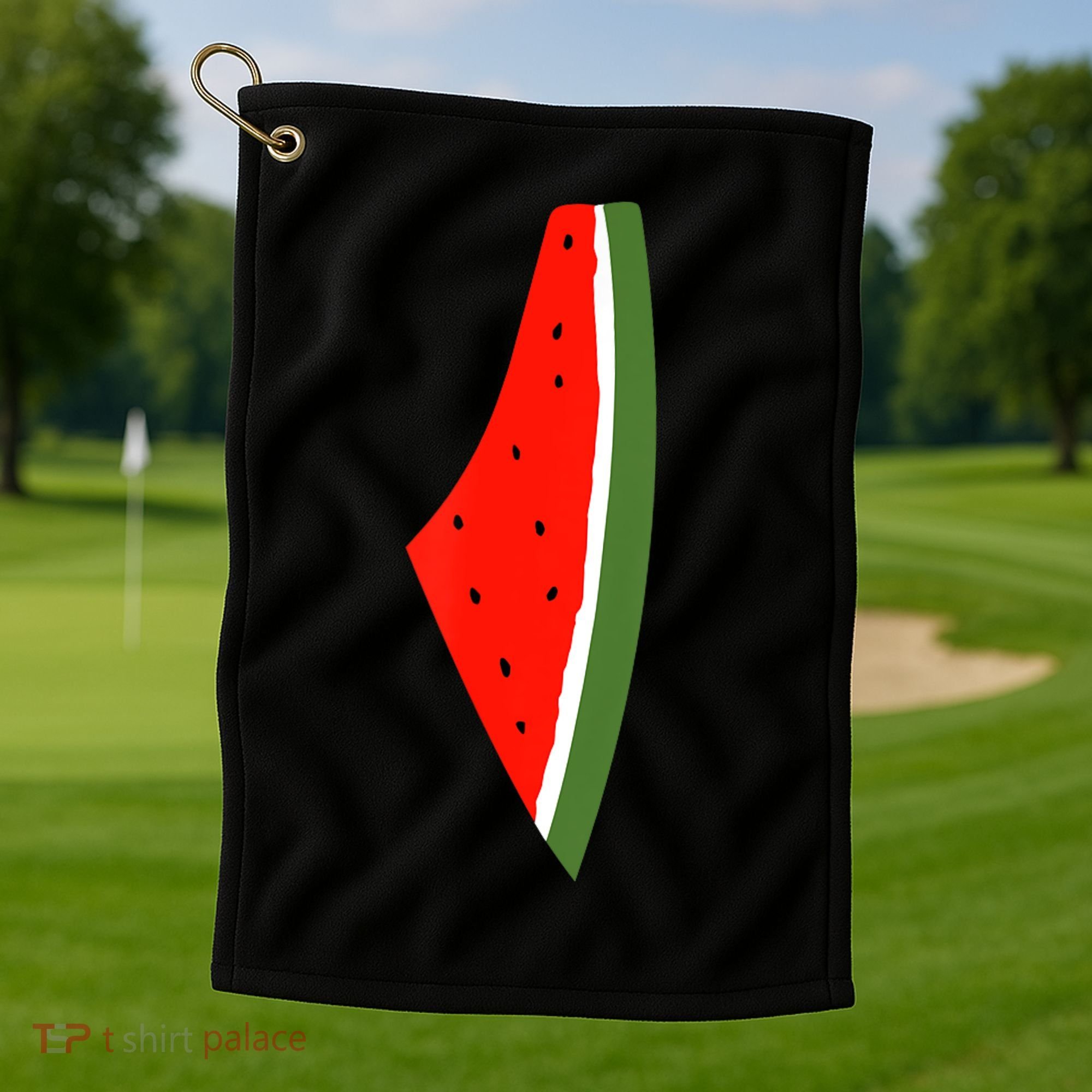 Palestine Freedom Watermelon Golf Towel