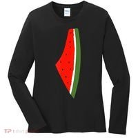 Palestine Freedom Watermelon Women's Long Sleeve Shirt thumb 0