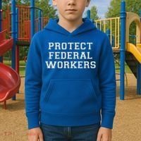 Protect Federal Workers Defend Public Service And Democracy Kids Hoodie thumb 2