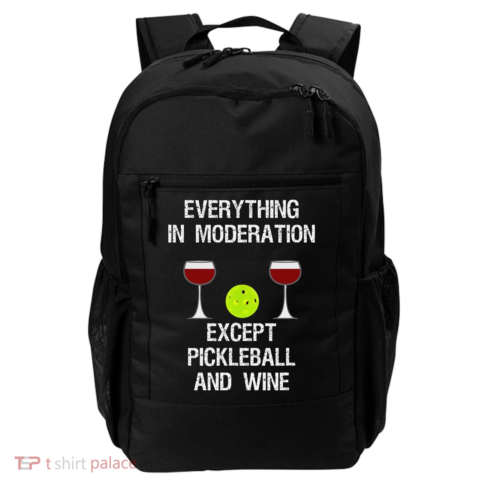 Pickleball Funny Wine Backpack