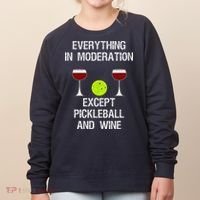 Pickleball Funny Wine Women's Sweatshirt thumb 0