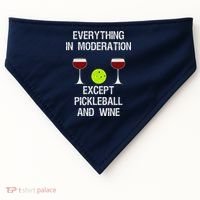 Pickleball Funny Wine USA-Made Doggie Bandana thumb 0