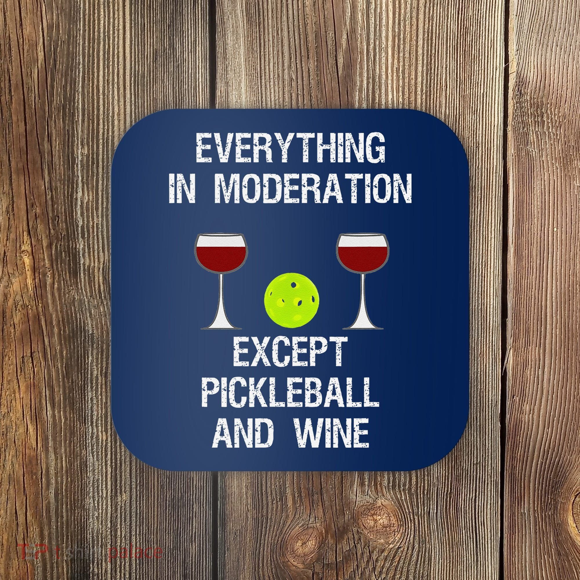 Pickleball Funny Wine Coaster