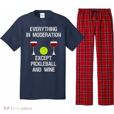 Pickleball Funny Wine Pajama Set
