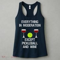 Pickleball Funny Wine Women's Tank Top thumb 3
