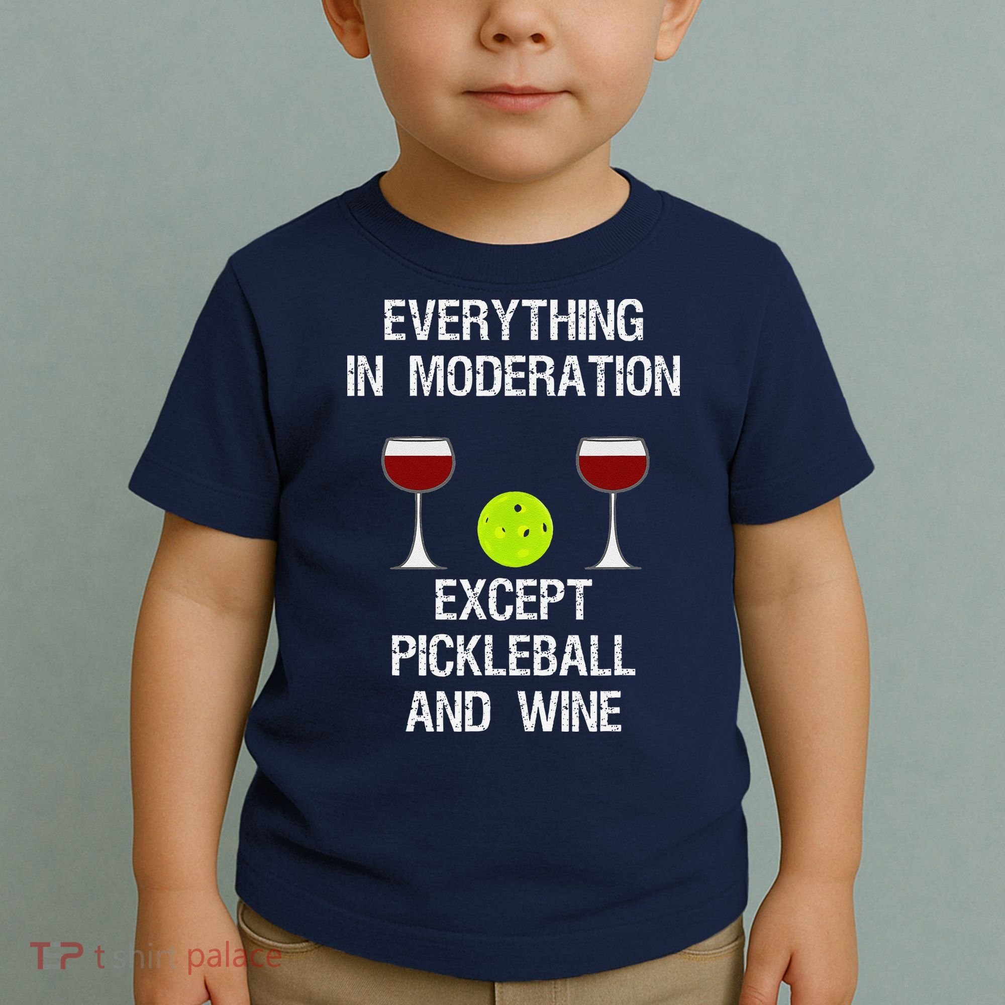 Pickleball Funny Wine Toddler T-Shirt