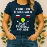 Pickleball Funny Wine Women's T-Shirt thumb 2