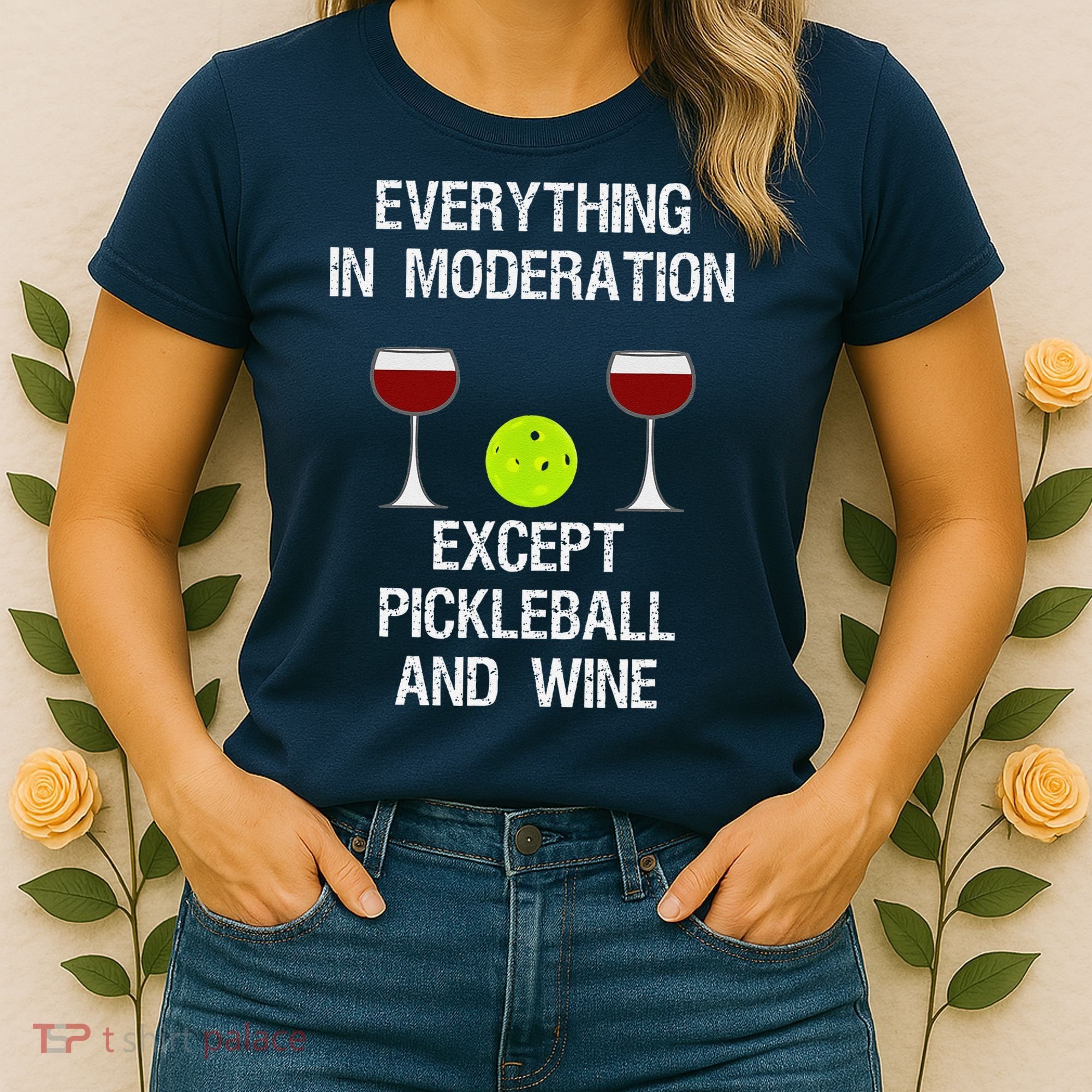 Pickleball Funny Wine Women's T-Shirt