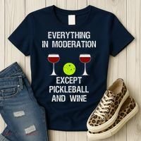Pickleball Funny Wine Women's T-Shirt thumb 3