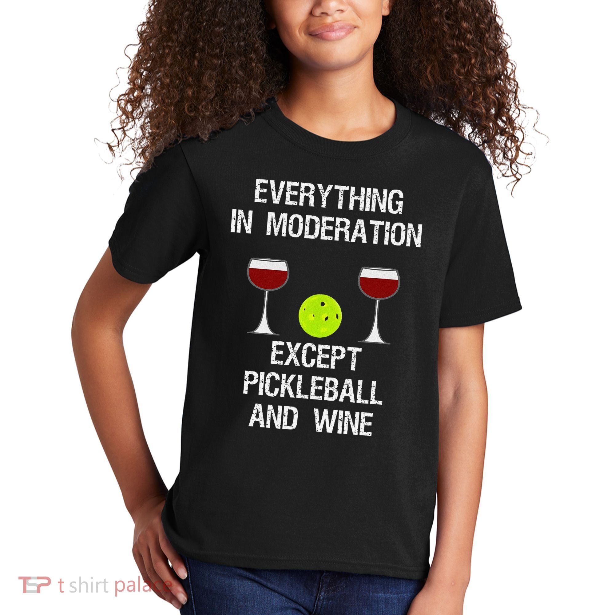 Pickleball Funny Wine Kids T-Shirt
